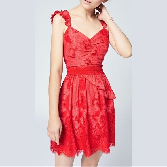 REVOLVE Three Floor Cocktail Red Dress SIZE 4/6🌟 - Picture 1 of 9